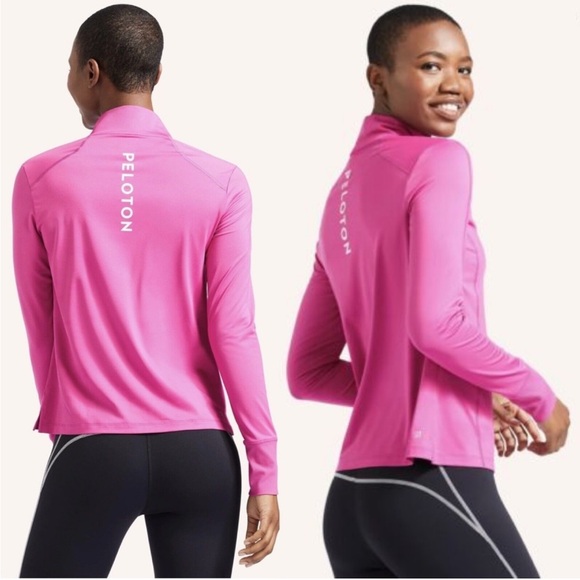 Ladies Peloton Warm Up 1/2 Zip Pullover. Pink. Size M - Picture 2 of 6